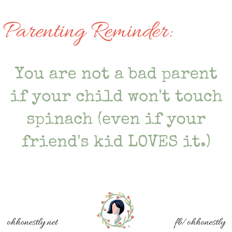Reminder for parents- You're not a failure if your kid doesn't love vegetables!