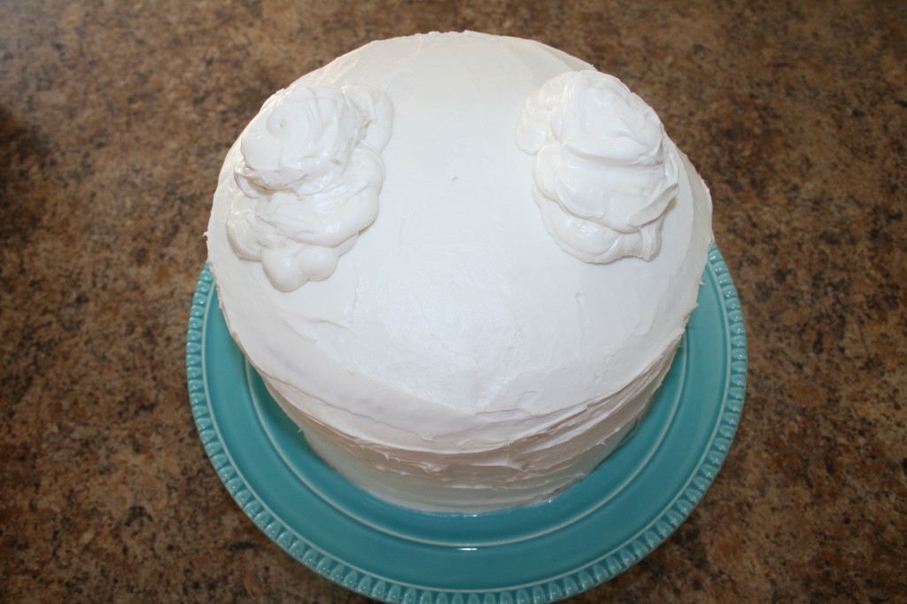 Partially Decorated Cake