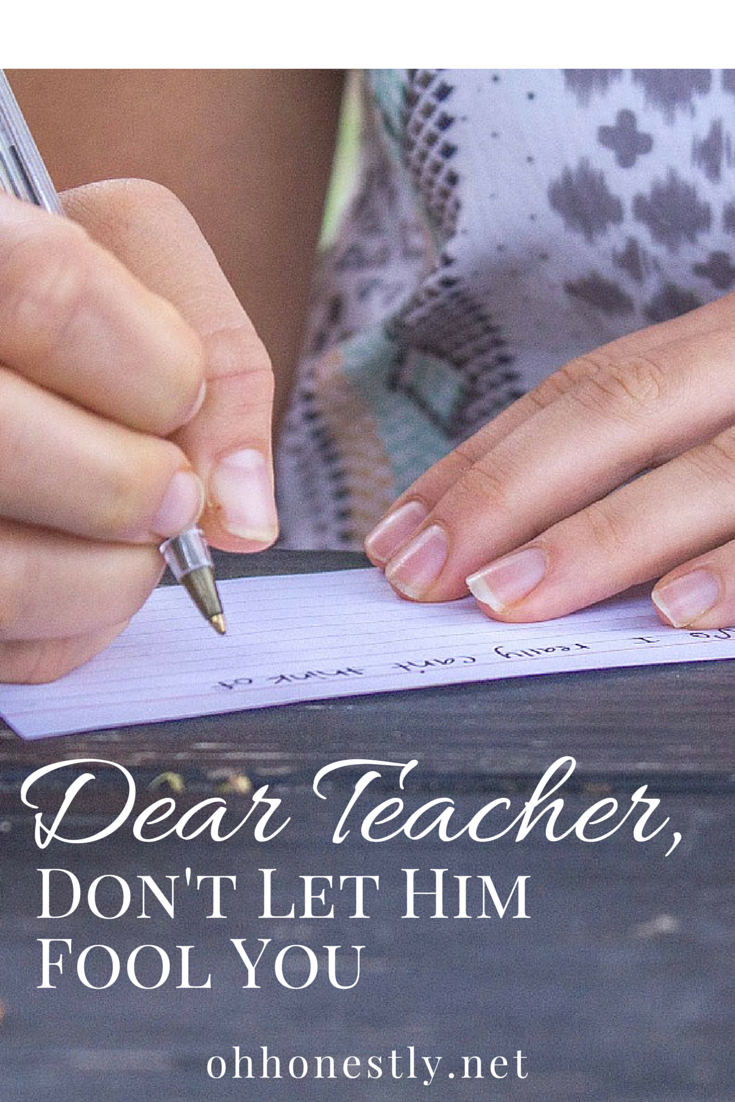 A letter from a mom to her child's new teacher