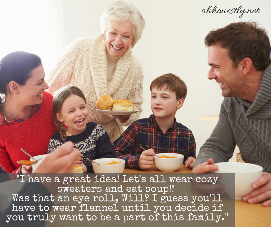 Ridiculous Stock Photos of Family Meal Time with Funny Captions