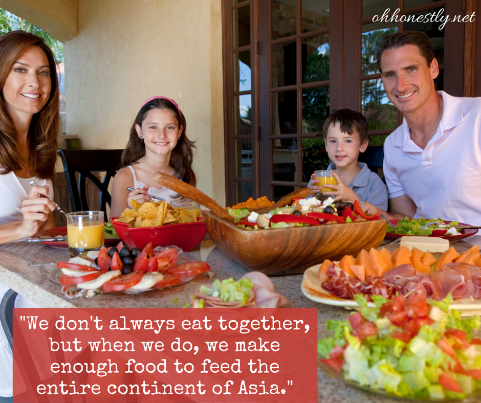 Ridiculous Stock Photos of Family Meal Time with Funny Captions