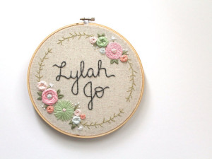 Find beautiful custom embroidery hoops for any occasion at The Cotton Thread