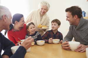 dinner time stock photo