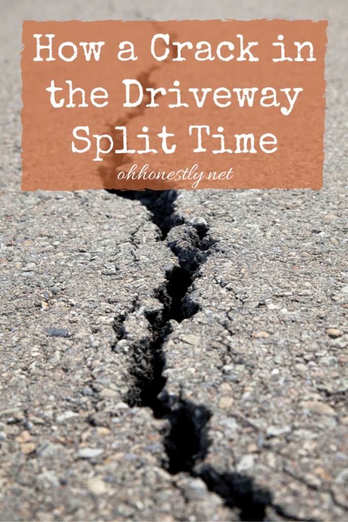 Sometimes milestone moments go by unnoticed. Other times the full weight of the importance of those milestones hits us full force. That's how it was with the crack in the driveway.